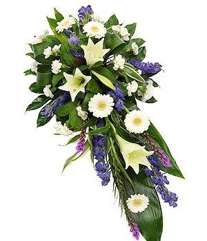 Purple and White Teardrop Spray